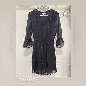 women’s black cold shoulder mini dress from maurices.